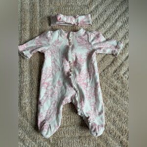 Little Me Pink Floral One Piece